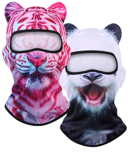 Image of 3D Cat Ski Balaclava Sheisty Face Mask with Ears Cute Animal Ski Mask for Music Festivals Raves Party Outdoor Activities