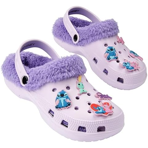Disney Stitch Winter Clogs with Fleece Lining Cover