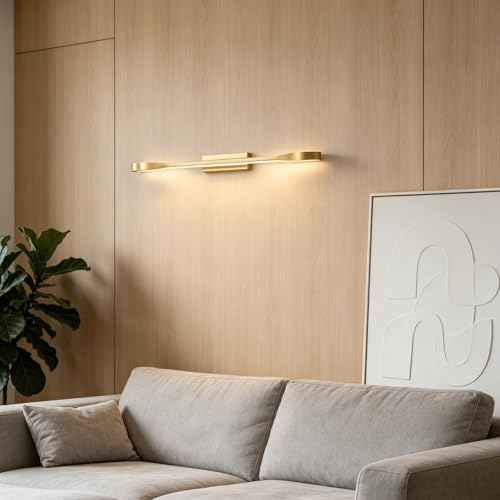Luz de pared creativo espiral interior con iluminación LED de bajo consumo color oro
