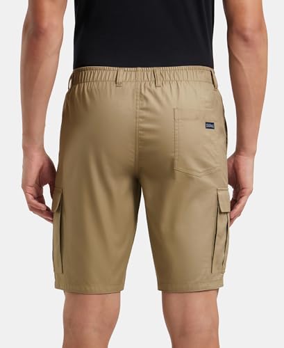 Image of Jockey UM17 Men Super Combed Mercerised Cotton Woven Straight Fit Cargo Shorts