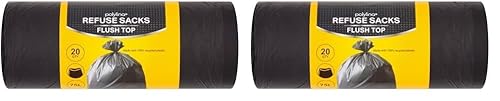 Polylina 20 Refuse Sacks Flush Toop 75L (Pack of 2)