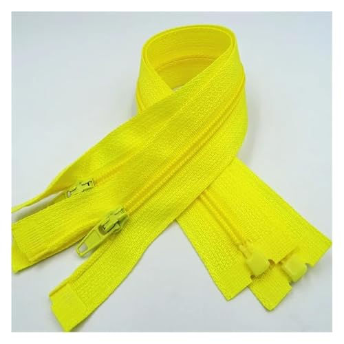 Cremalleras, cremalleras metálicas de extremo cerrado, cremalleras 5 piezas con cremallera de extremo abierto 20 cm-60 cm adecuada for el proceso de costura de prendas(Yellow,60CM5PCS)