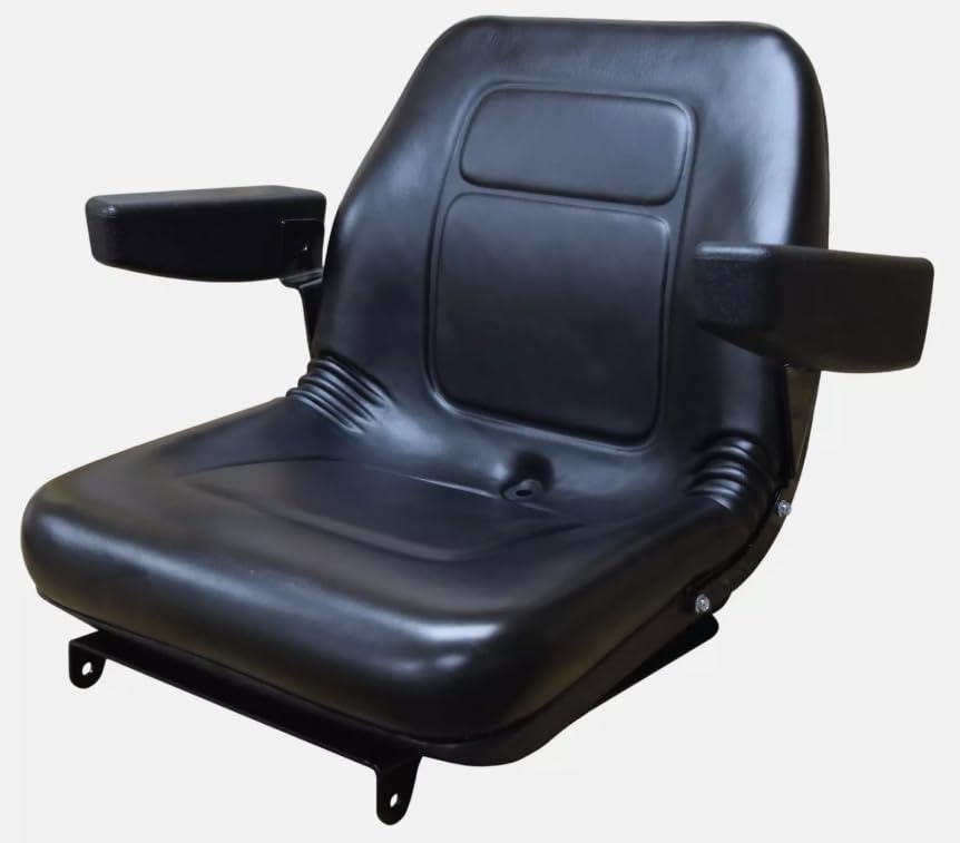Tractor Seat; SU-143001BK+SU-901001-A; Compatible with Kubota Tractors L3030 L3130 L3430 L3830 L3940 L4030 L4240 L4330 L4740 L5030; Black; Heavy-Duty Vehicle Seat