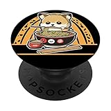 kawaii ramen noodle cane estetica giapponese anime per le donne popsockets popgrip intercambiabile