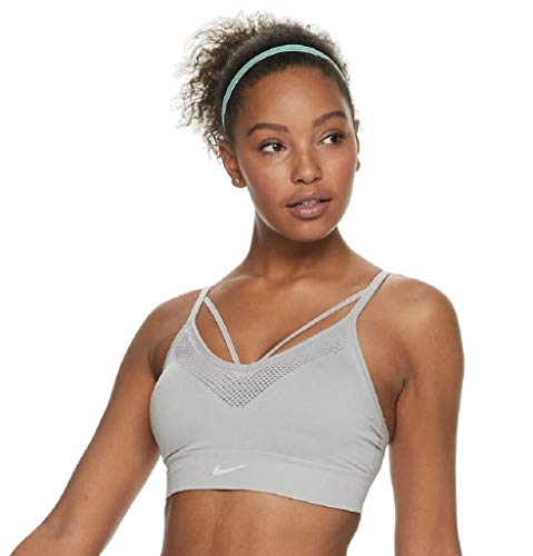 Nike Women's Seamless Light Support Sports Bra, Grey, Large