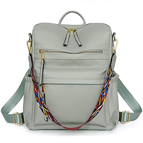 Image of Dora & Liz Womens Backpack Purse Leather Backpack Purse for Women Travel Fashion Backpack Designer Ladies Shoulder Bags