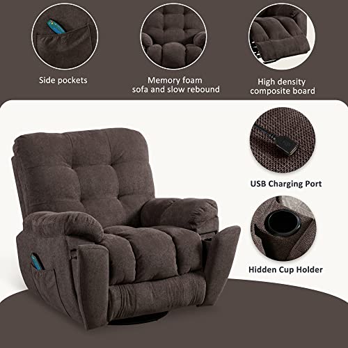 Bosmiller Massage Rocker Recliner Chair With Vibration Massage And Heat For Living Room Swivel Recliner Chair With Rocking Function And 2 Cup Holders thumb #3