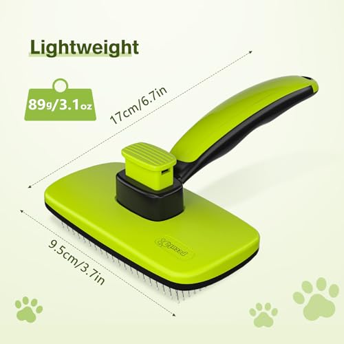 Pecute PGT-SB05 Self-Cleaning Slicker Brush For Dogs, Cats, Lightweight Dog Brush For Shedding Massaging Grooming, Cat Brush Gently Removes Loose Fur Undercoat For Small Dogs Cats Rabbits Of All Hair Types thumb #7