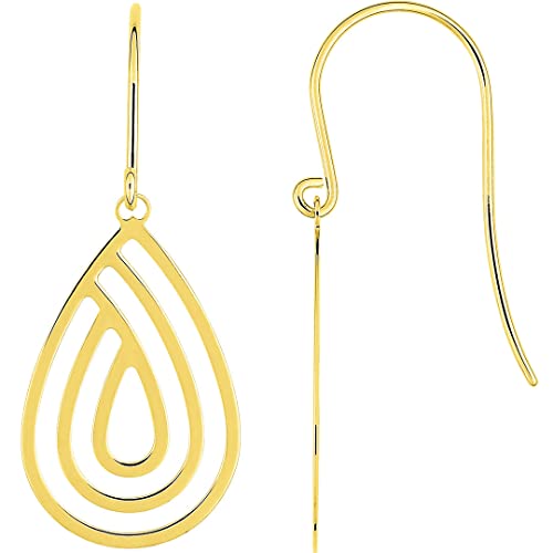 Boucles d'oreilles or 18 carats bijoux femme or 750/1000 de 30 mm