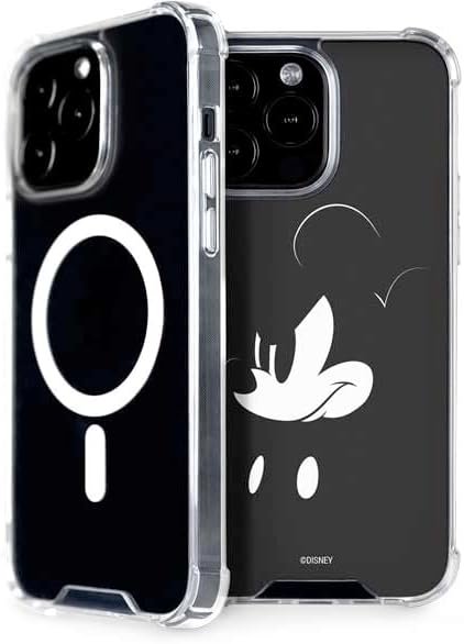 Skinit Phone Case Compatible with MagSafe iPhone 14 Pro Max - Officially Licensed Disney Mickey Mouse Black and White Design