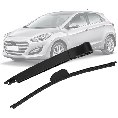 Limpiaparabrisas Trasero de Coche Reemplazo Compatible con Hyundai i30 GD 2011-2017, Juego de Brazo y Hoja de Kit de limpiaparabrisas Trasero de Coche Impermeable