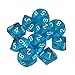 Produktbild Febbya Polyedrische Würfel D10,10 Stück Spielwürfel Set Doppelfarben Polyedrischen Würfelspiele von D10 für DND MTG RPG Dungeons und Drachen Acryl Blau
