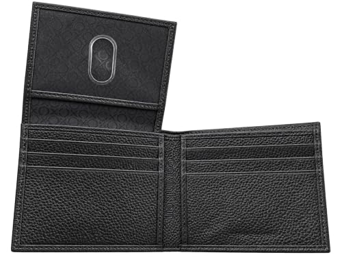 Image of Calvin Klein Men's Genuine Leather Bifold Wallet, Dark Brown