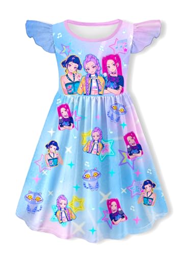 Kids Girls Casual Dress Novetly Cute Dresses Merch 4-12Years