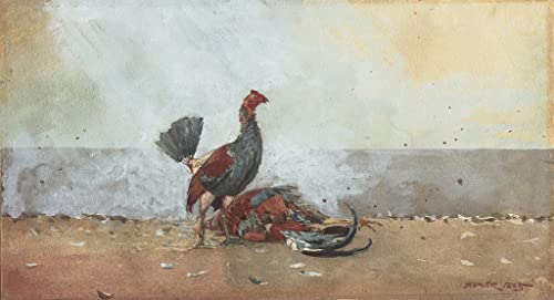 Affiche impression art tableau le combat de coqs Winslow Homer image sur toile