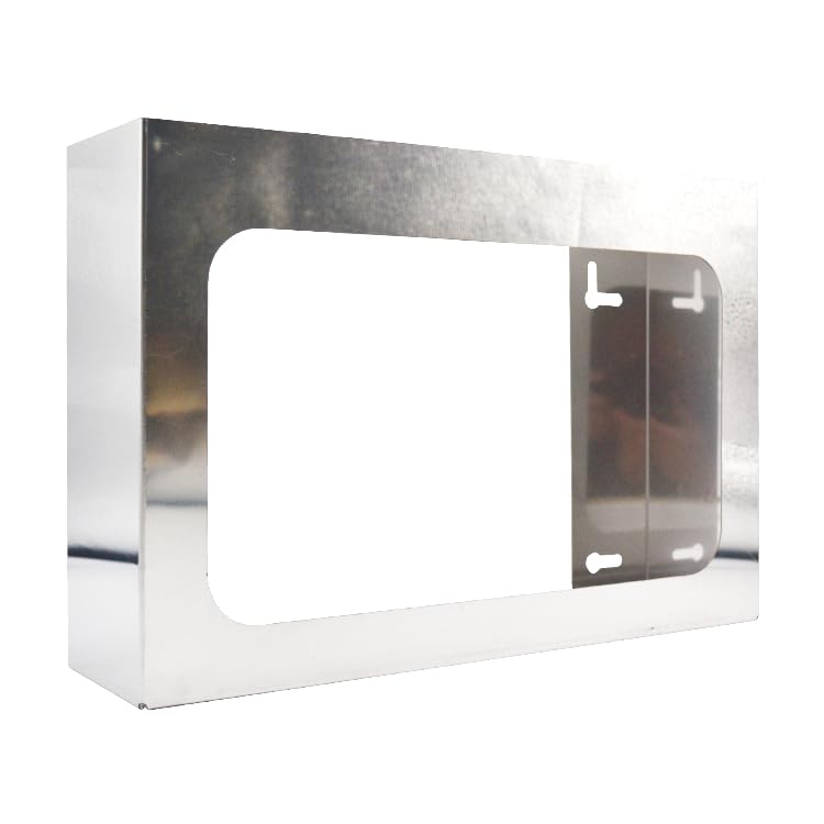 1 Pack Commercial Grade Stainless Steel Triple Box Glove Dispenser Tissue Box Holder W15 x D3.8 x H10/Two-Way Keyhole for Vertical Horizontal Loading Adjustment/Wall Mounting Screw Included