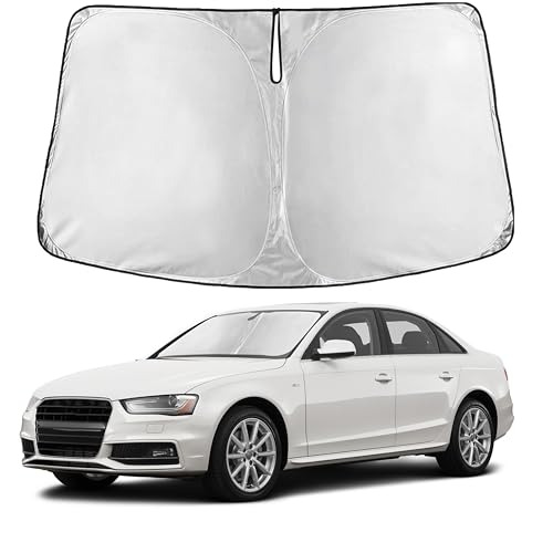 Image of EcoNour Windshield Sunshade Compatible for Audi A4 1996-2014 2015 2016, Sun Visor for Front Windshield & Window Sun Shade Cover, UV Heat Blocker & Protector, Car Accessories