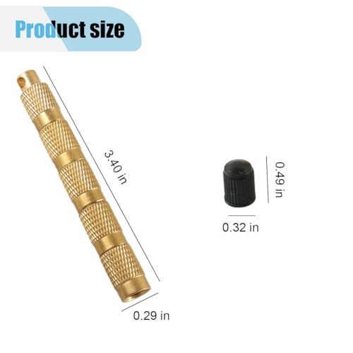 Image of smilfuy 4 in 1 Brass Air Down Tire Deflator, Offroad Tyre Deflation Valve Tool | Portable Design, Car Tire Pressure Relief Bleeder Set, Heavy Duty Off-Road Accessories, Keychain Storage, Valve Cap Included