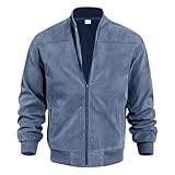 Matériau - Blouson aviateur pour homme en simili daim composé à 95% de polyester et à 5% d'élasthanne (élasticité), doux au toucher, légèrement extensible, chaud et confortable à porter, tombe bien. Lavable en machine, facile d'entretien