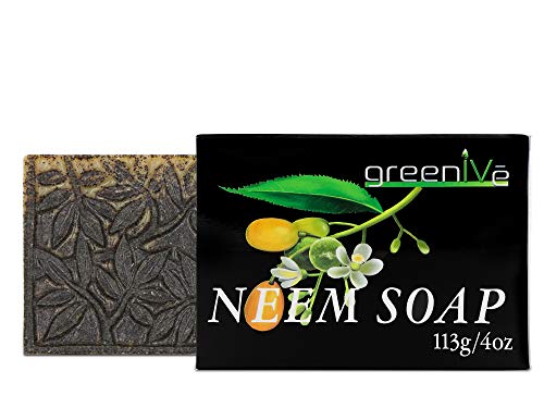 GreenIVe Handcrafted Neem Bar Soap, Small Handmade Batches, Moisturize and Cleanse (1 Pack)