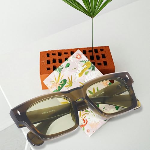 Image of Peter Jones I Zero Power Blue Cut Computer Glasses I Retro Square Shape I Gaming Glasses I UV Protected & Blocks Harmful Rays I Men & Women I Large Square 3804