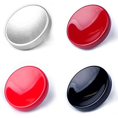 VKO Metal Soft Shutter Release Button,Delicate Camera Shutter Button Black Red Dark-red Silver 11mm Concave Surface(4 Pack) Cover