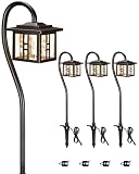 LITFIT Low Voltage Landscape Lighting,12V 3W 185LM 3000K ORB Electric Pathway Lights, Waterproof Wired Garden Light with Connectors for Walkway Yard, Die-Cast Aluminum, 50000H Integrated LED, 4Pack