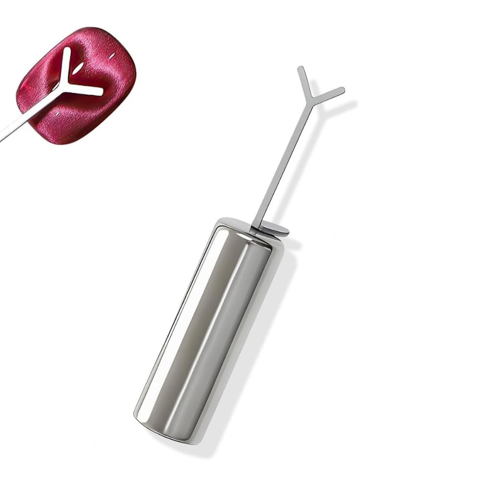 Heart Magnet for Cat Eye Gel Polish, Magnetic Nail Art Tool Set with Y-Shaped Guide, Professional Cylindrical Magnet Stick for Home and Salon (Pack of 1)-image-32