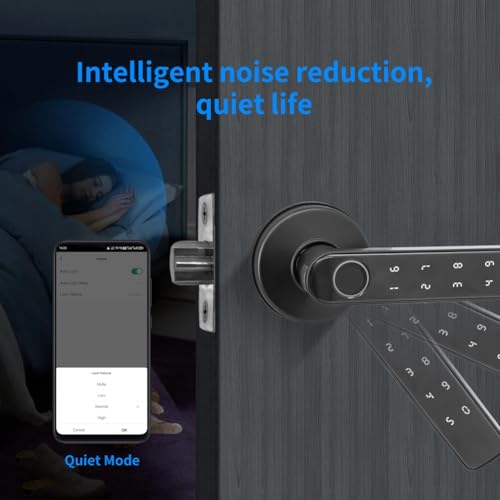 Serrure biométrique Bluetooth Tuya pour sécuriser une porte sans clé avec code et empreinte - 8