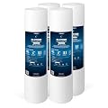 Ronaqua 20" x 4.5" Big Sediment Replacement Water Filter Cartridge, 1 Micron, NSF Certified, for Whole House, Compatible with 155358-43, 2PP20BB1M, AP810-2, FPMB-BB5-20, P5-20BB, SDC-45-2005, 4 Pack