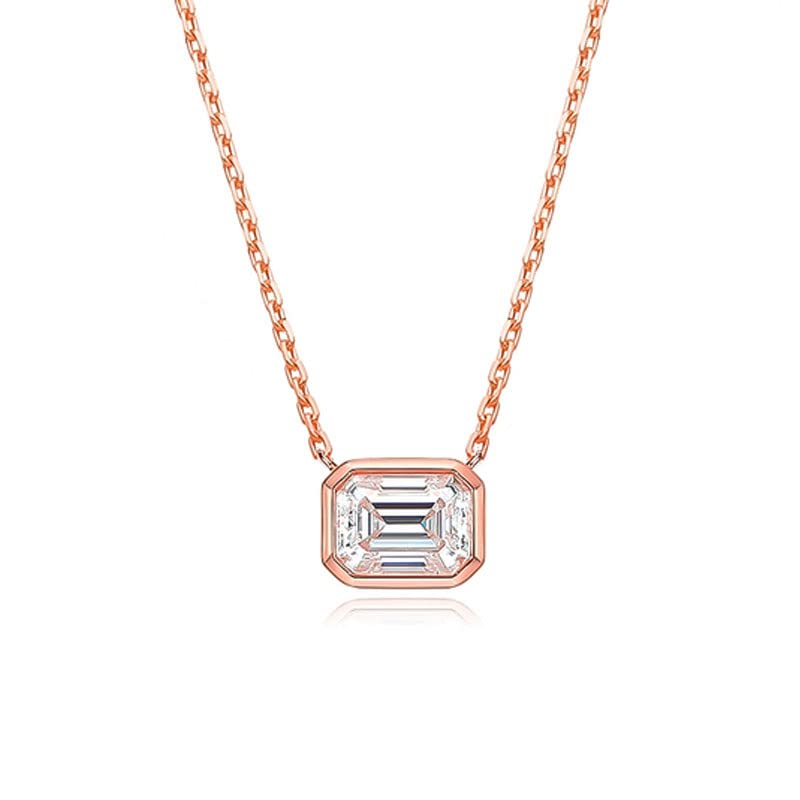 Pendentif moissanite émeraude 2ct le cadeau mémorable pour femme