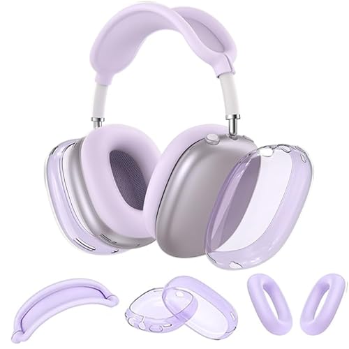 AirPods Max�w�b�h�t�H��(2024/2020)�p�V���R���P�[�X�J�o�[ �N���A�\�t�gTPU�C���[�J�b�v�J�o�[/�C���[�p�b�h�P�[�X�J�o�[ �w�b�h�o���h�J�o�[ 3�C��1 �����A�N�Z�T���[�P�[�X�v���e�N�^�[�J�o�[ Airpods Max�p(�p�[�v��)