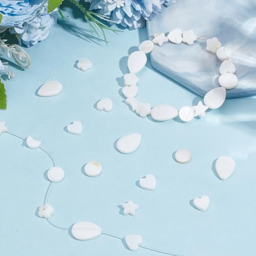 arricraft 120 Pcs Natural Mother of Pearl Beads - Image 4