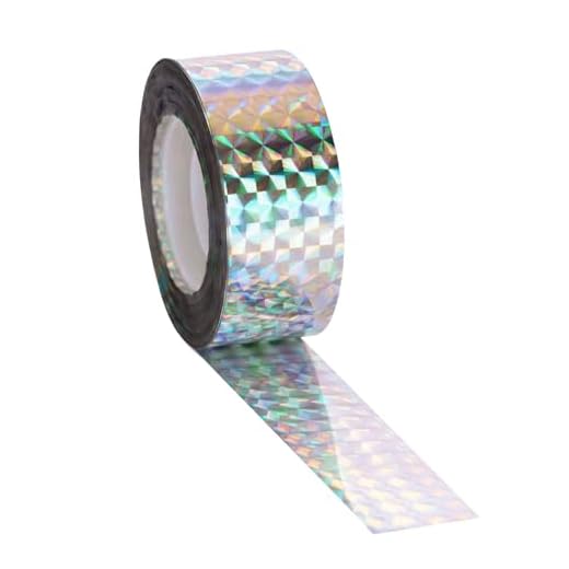 KINGLAKE 295 fot x 2,5 cm fågelavvisande skrämmande tejp, holografisk miljövänlig fågelskrämma band fågel reflekterande tejp för skrämma bort fåglar