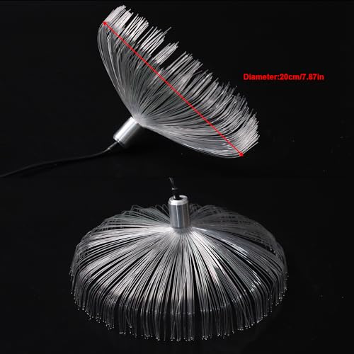 Image of AZIMOM 10PCS Fiber Optic Jellyfish Lamp 16.4ft DC12V RGB Colorful Waterproof Connectable Jellyfish Fairy String Hanging Light for Ceiling Garden Trees Christmas Party Wedding Lighting Decor