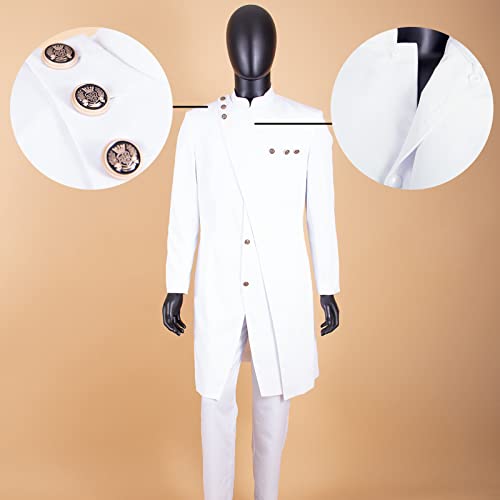 African Suits for Men Slim Fit Single Breasted Blazer and Pants Set Business Dress Suit Party Wedding Evening3