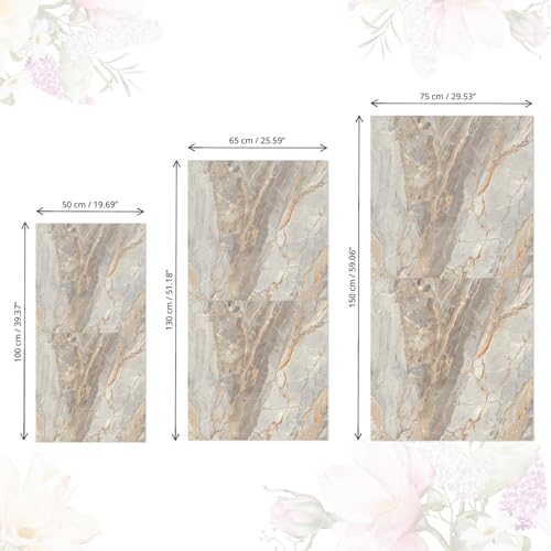 Papel Vinilo Adhesivo Muebles 75x150 cm Mate Efecto Mármol para Frentes de Cocina 5