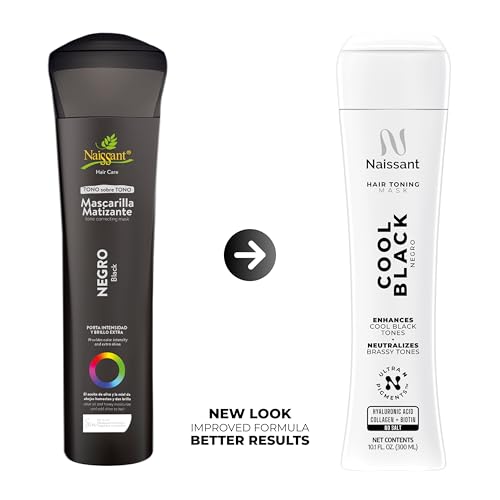 Image of naissant Cool Black Hair Toning Mask | Ultra High-Purity Pigments | Neutralizes Red & Orange Undertones | Hyaluronic Acid, Collagen & Biotin | Paraben, Ammonia & Sulfate Free | 10.1 Fl. Oz