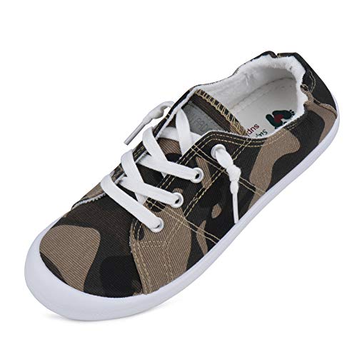 Image of JENN ARDOR Women's Low Top Canvas Slip On Sneaker Comfort Casual Shoes Walking Flats
