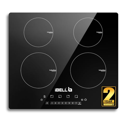 Image of IBELL IBL EMINENCE04 Induction Hob, High Power, 7200W, Spacious cooktop with 2 year warranty, 9 Power Levels, Touch panel and Toughend Glass Top, (Black)