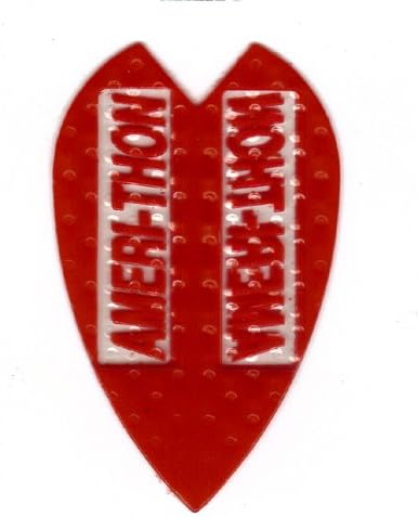 25 Sets #3032 AmeriThon Red/Clear Embossed Dart Flights