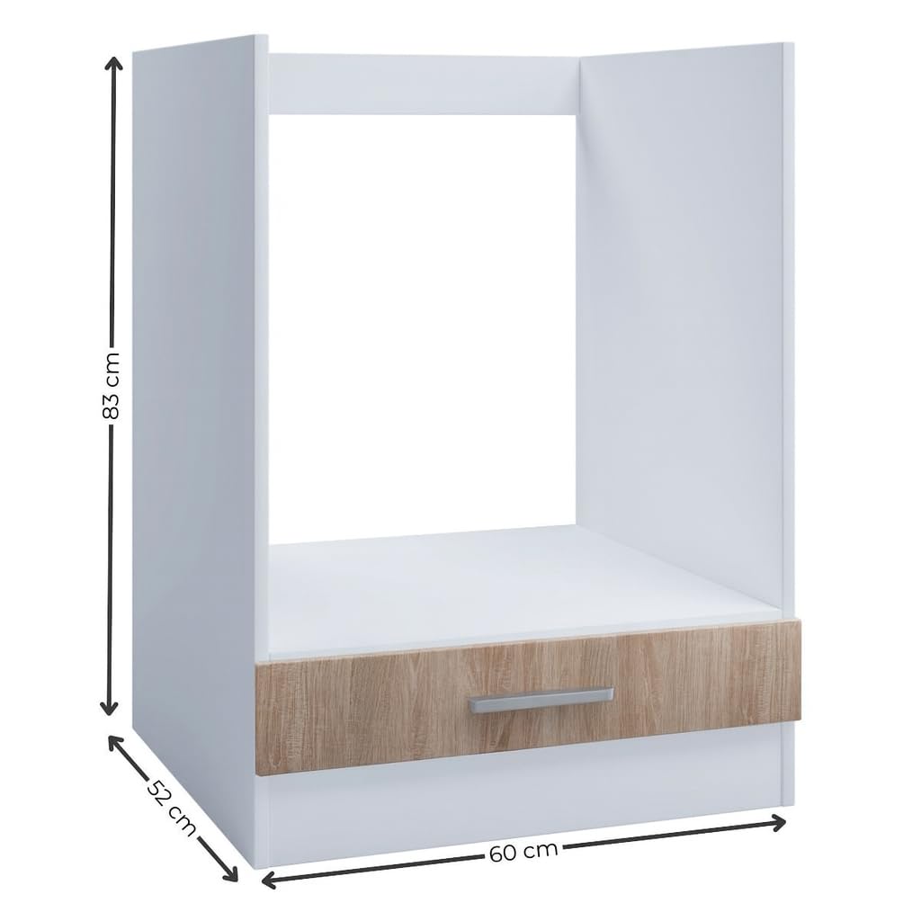 Ofenschrank für Einbauherd 60cm Sonoma Eiche Unterschrank Backofen Kochfeld