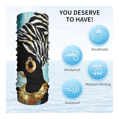 African Woman Colorful Pattern Neck Gaiter Face Mask Scarf Bandana Head Wrap Uv Protection Balaclava For Sports4