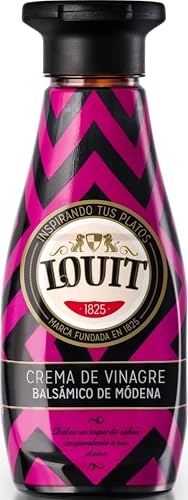 Louit - Crema de Vinagre Balsámico de Módena, Apto para Todo Tipo de Platos - Botella de 275 ml