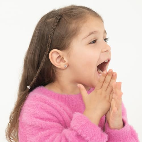 925 Sterling Silver Dog Paw Coin Safety Screw Back Earrings for Little Girls - Children's Paw Shaped for Dog or Cat Best Friends - Pet Loving for Young Girls2