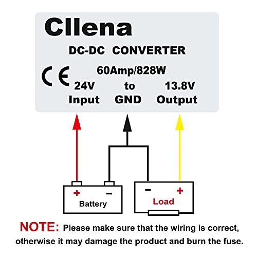 Image of DC 24V to 13.8V 60A 828W Converter - Waterproof DC Voltage Regulator for Golf Cart