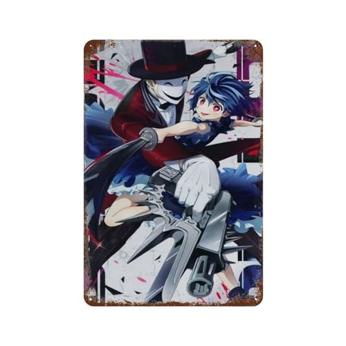 PDEWFCHX Dies Irae - Póster de animé para decoración de pared, póster de metal moderno, decoración de bar, 30 x 20 cm