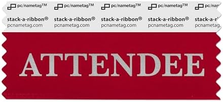Amazon.com: pc/nametag 3.5 Inch Attendee Badge Ribbons with Adhesive ...