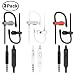 JEZOMONY Wired Sport Earphone 3 Pack,Running Earbuds with Mic, Sweatproof Workout Richer Bass HiFi Stereo in-Ear Headphones, Playback Noise Cancelling Headsets for Cell Phone, PS4, Computer
