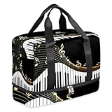 Material: bolsa de lona deportiva hecha de poliéster y cremalleras de primera calidad que hacen que esta bolsa; suave, lavable, impermeable, ligera y duradera; la separación seca y húmeda mantiene tu ropa y artículos secos